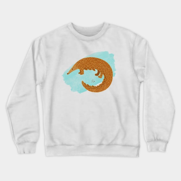 Pangolin Art - Save Pangolin Crewneck Sweatshirt by Shweta.Designs